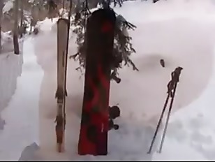 French blondes fucked in the snow