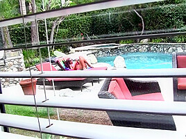 Girl Tans Naked To Get Her Neighbors Attention