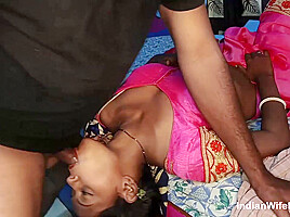 Indian Wife Deepthroat Blowjob With Cum Swallow