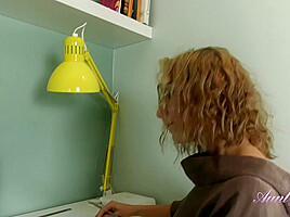 Irena Home Office Masturbation