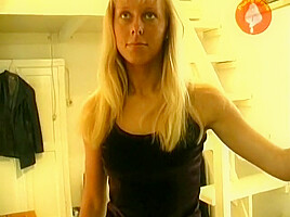 Curly Hair In German teen 18+ Gets Cum On Her Small Tits After Masturbating