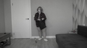 Busty BBW MILF tries on a nurse costume