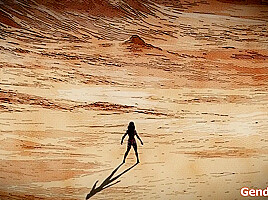 Tgirl Femdragon Kasey Kei anal fucked by shemale Gracie Jane